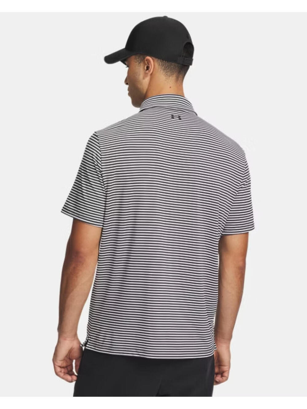 NEW Under Armour Men LARGE Micro Groove Stripe Stretch Polo Shirt Playoff | NWT